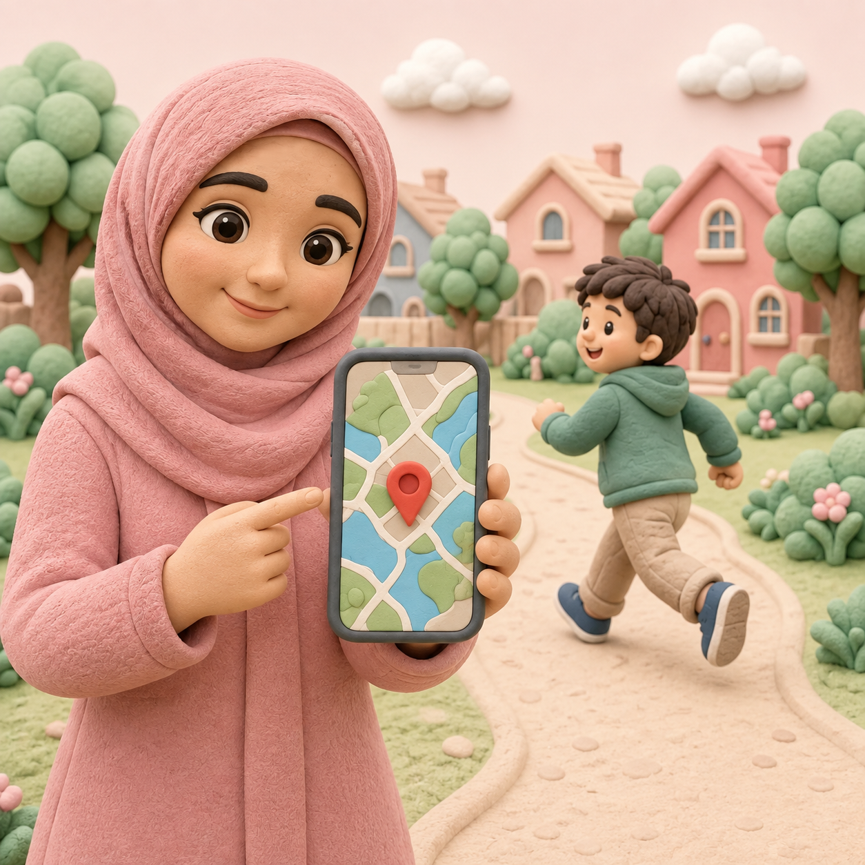 تصویر مشاهده موقعیت فرزند روی نقشه
